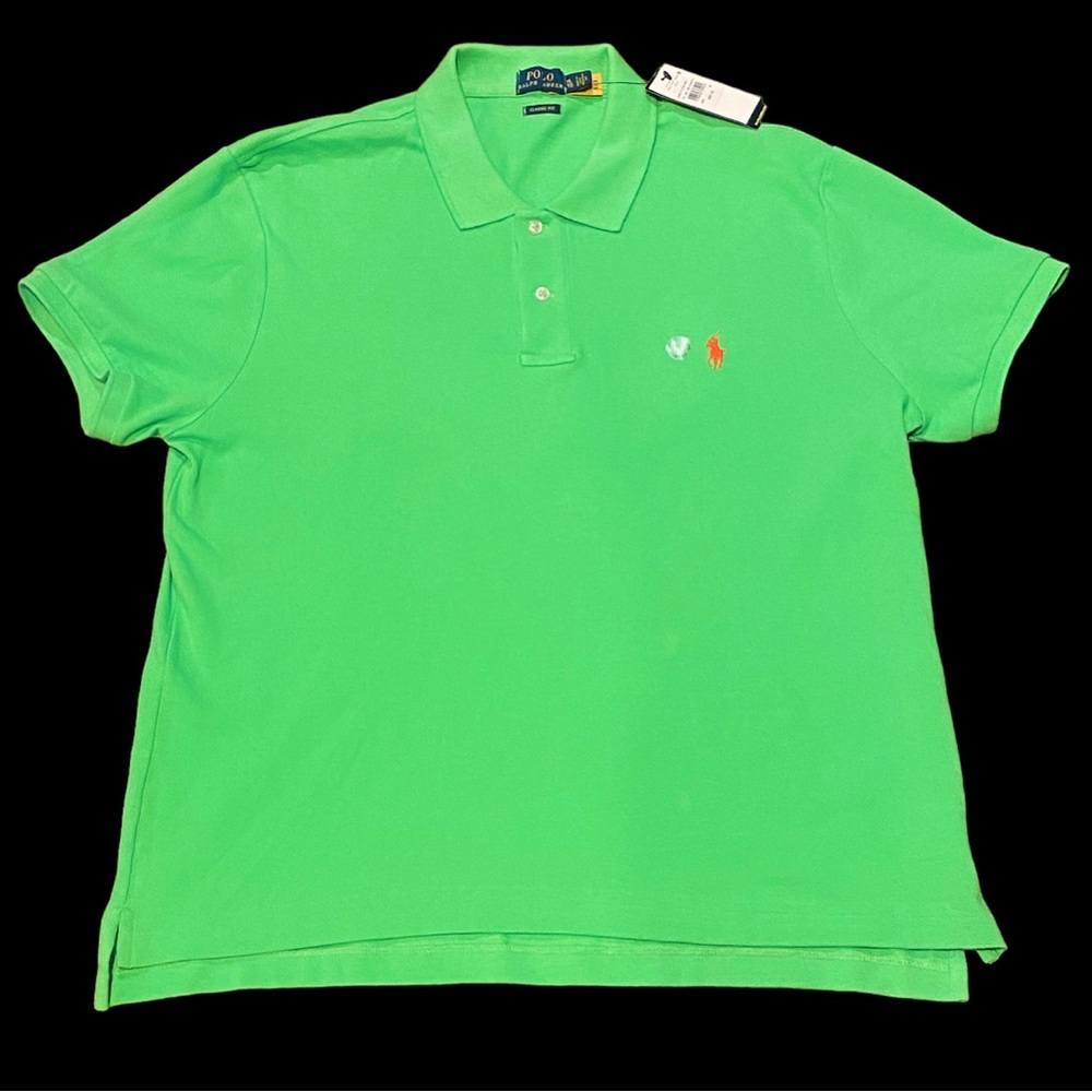 Lime green men's Ralph Lauren Polo shirt